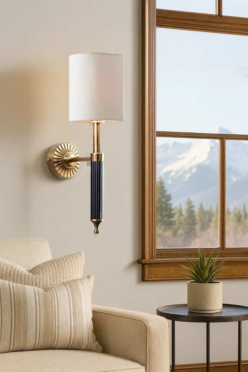 Minimalist Wall Lamp for Study Room | Fabric Wall Light - Dashiell