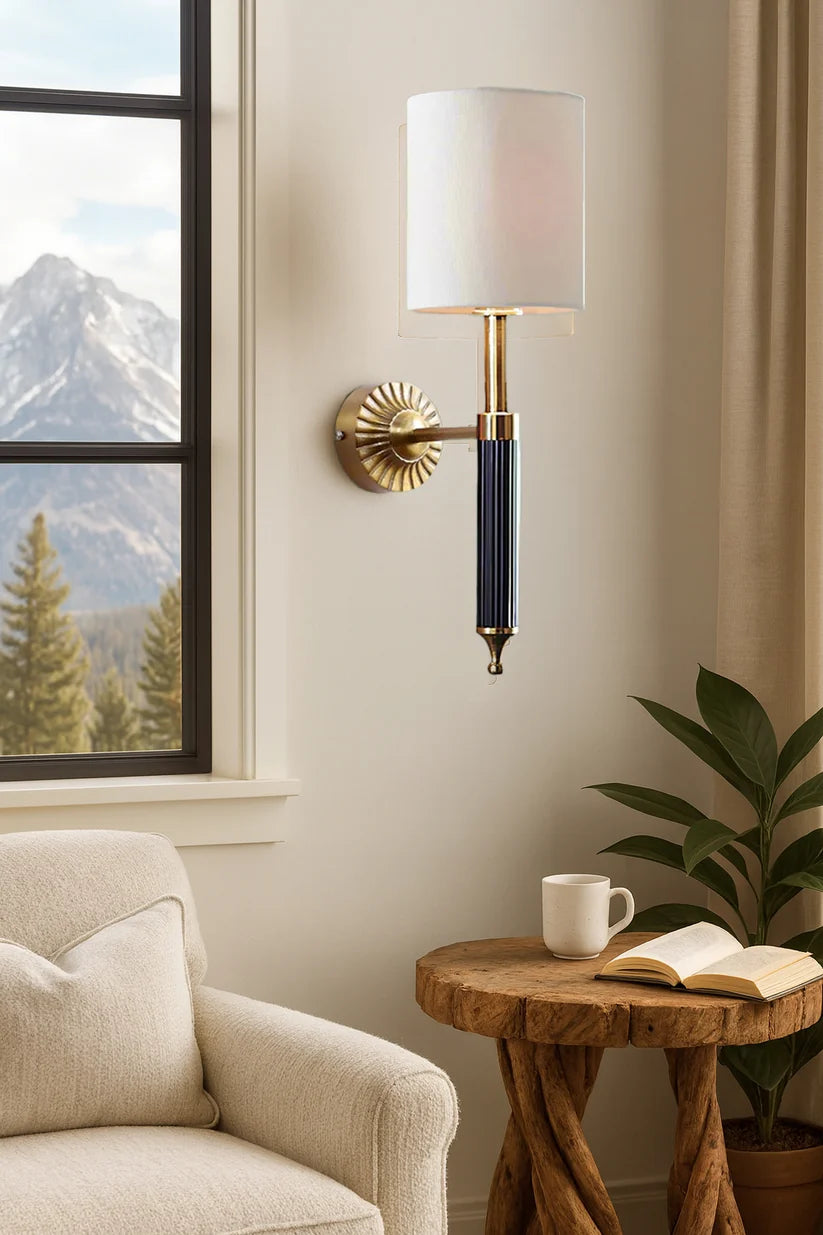 Minimalist Wall Lamp for Study Room | Fabric Wall Light - Dashiell