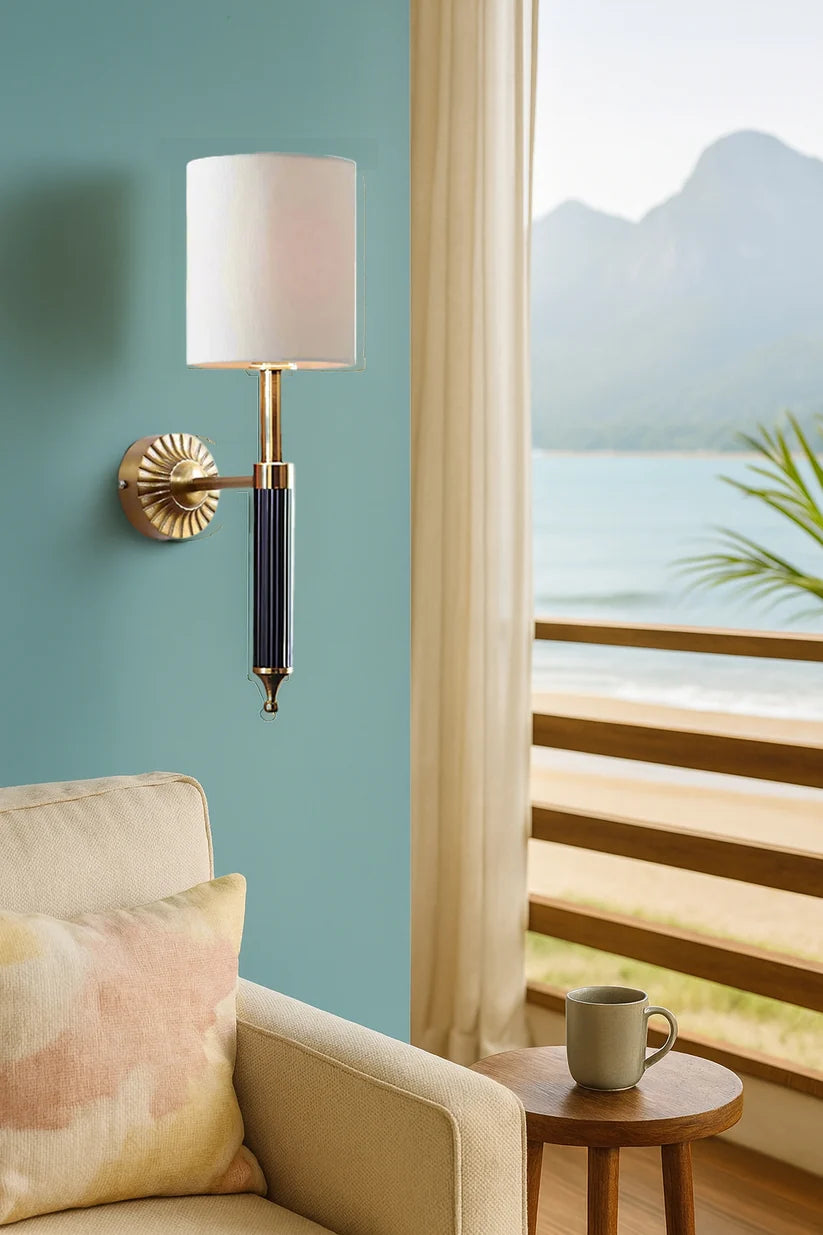Minimalist Wall Lamp for Study Room | Fabric Wall Light - Dashiell