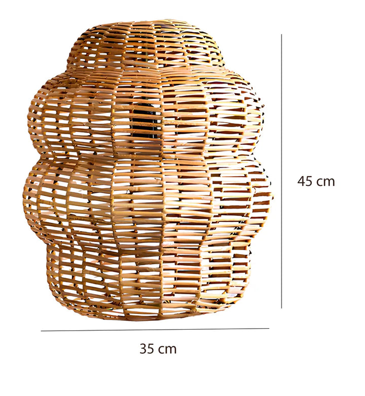 Bamboo Hanging Light for Living Room | Rattan Pendant Lamp - Uri