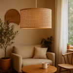 Rattan Pendant Light for Living Room 12 Inch - Xerion by Luxury Rattan Handicrafts 