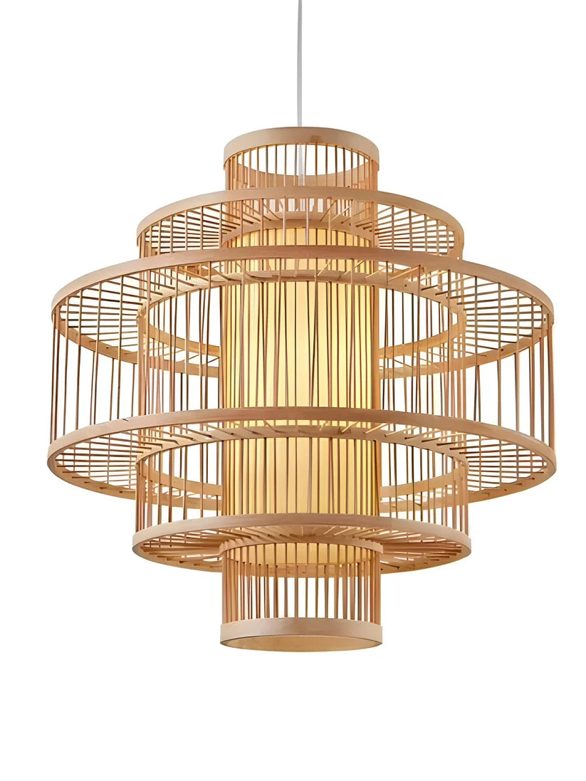 Wicker Pendant Light for Living Room - Nez