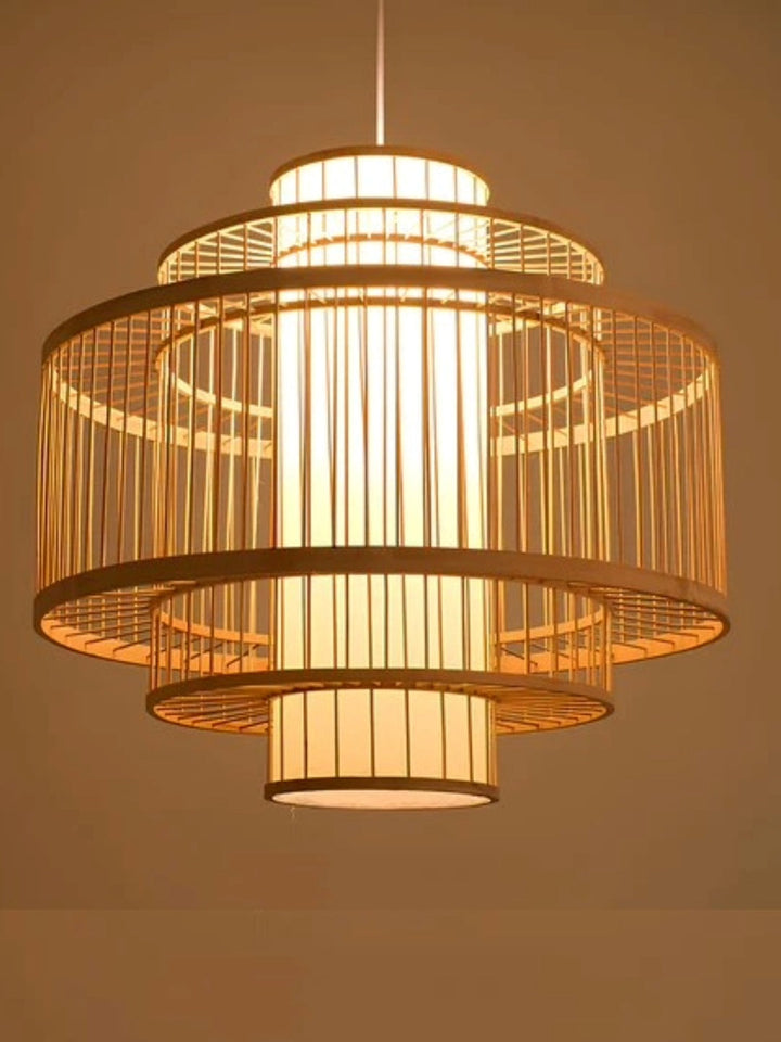 Bamboo Pendant Light for Living Room - Navya by Luxury Rattan Handicrafts 