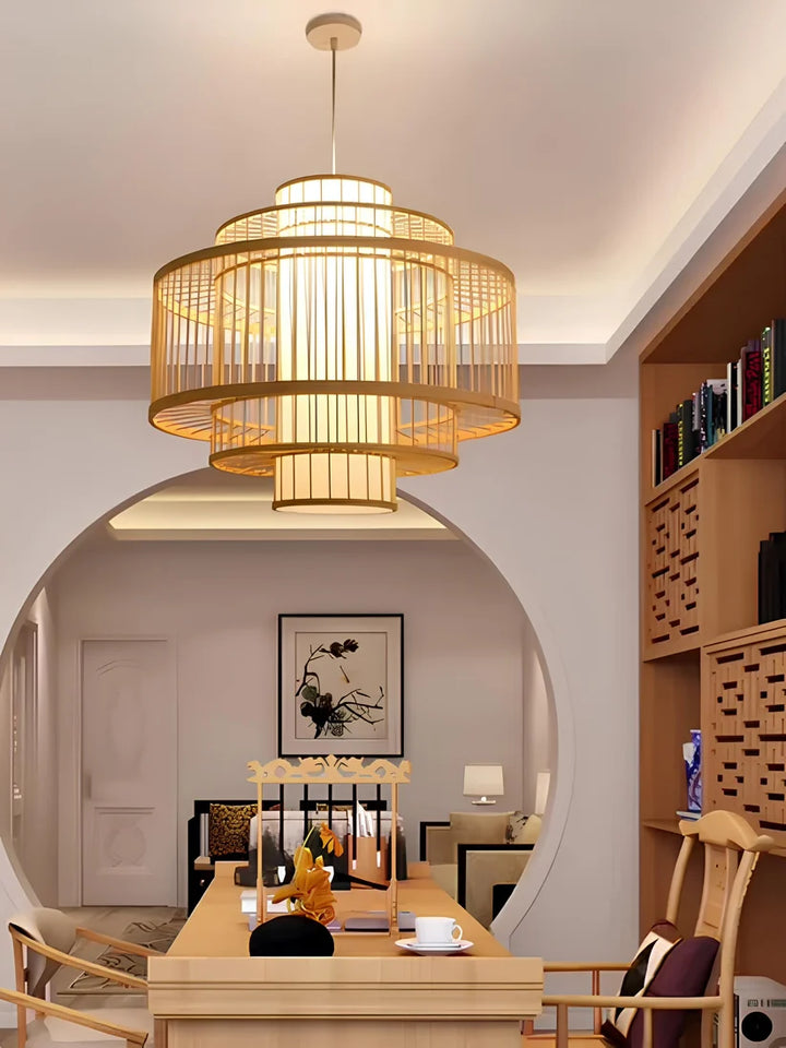Wicker Pendant Light for Living Room - Nez