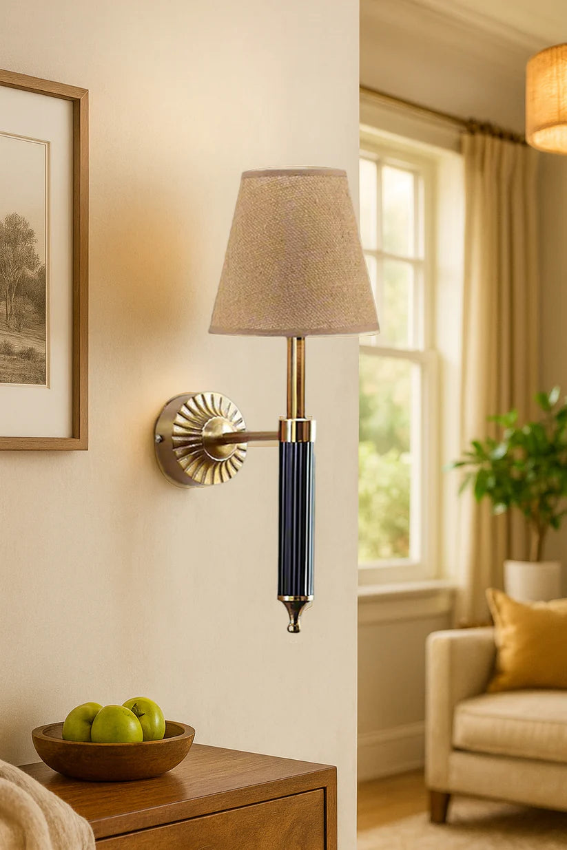 Art Deco Wall Sconce for Living Room | Modern Fabric Lamp - Adan
