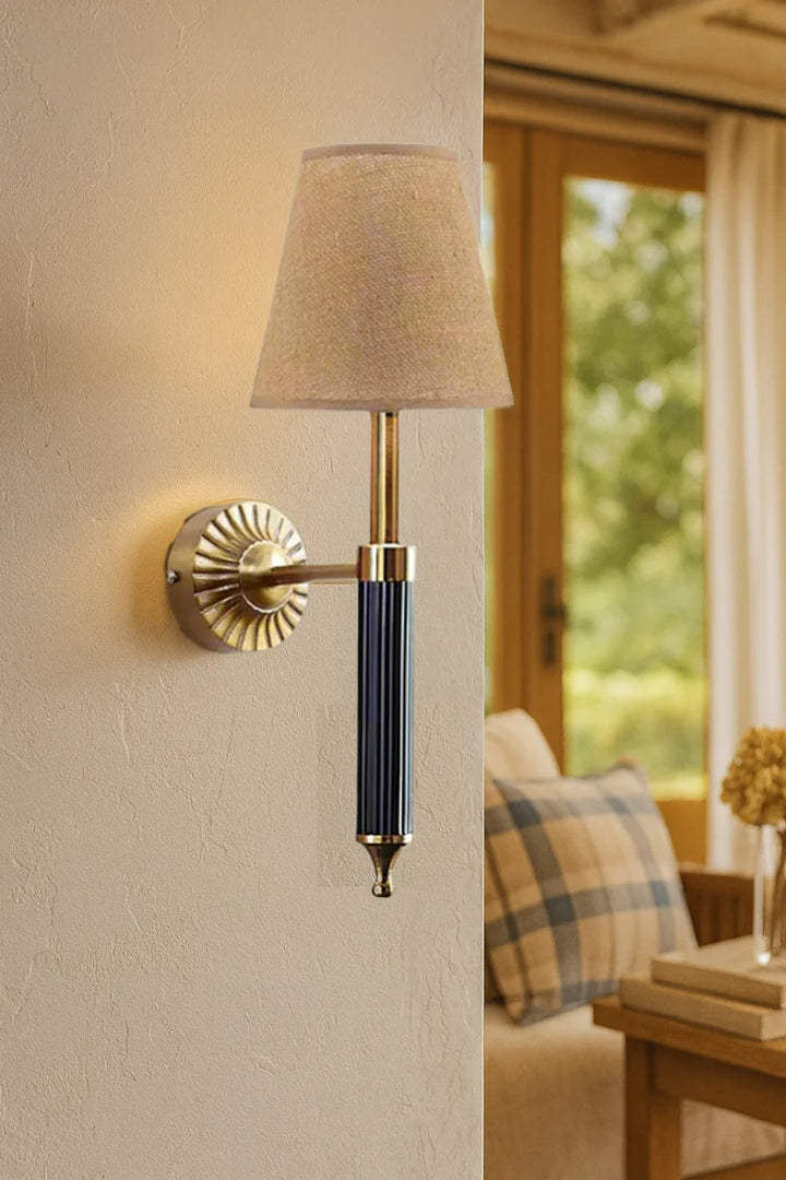 Jute Wall Light for Hallway | Natural Handwoven Wall Lamp - Jareth