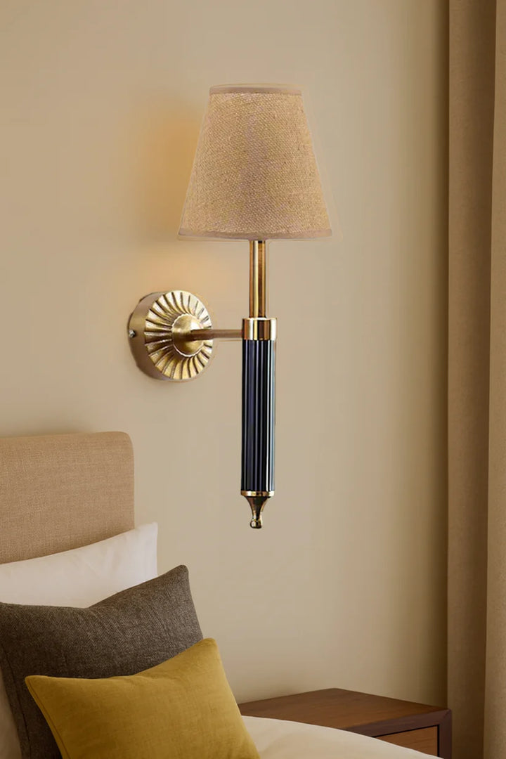 Art Deco Wall Sconce for Living Room | Modern Fabric Lamp - Adan