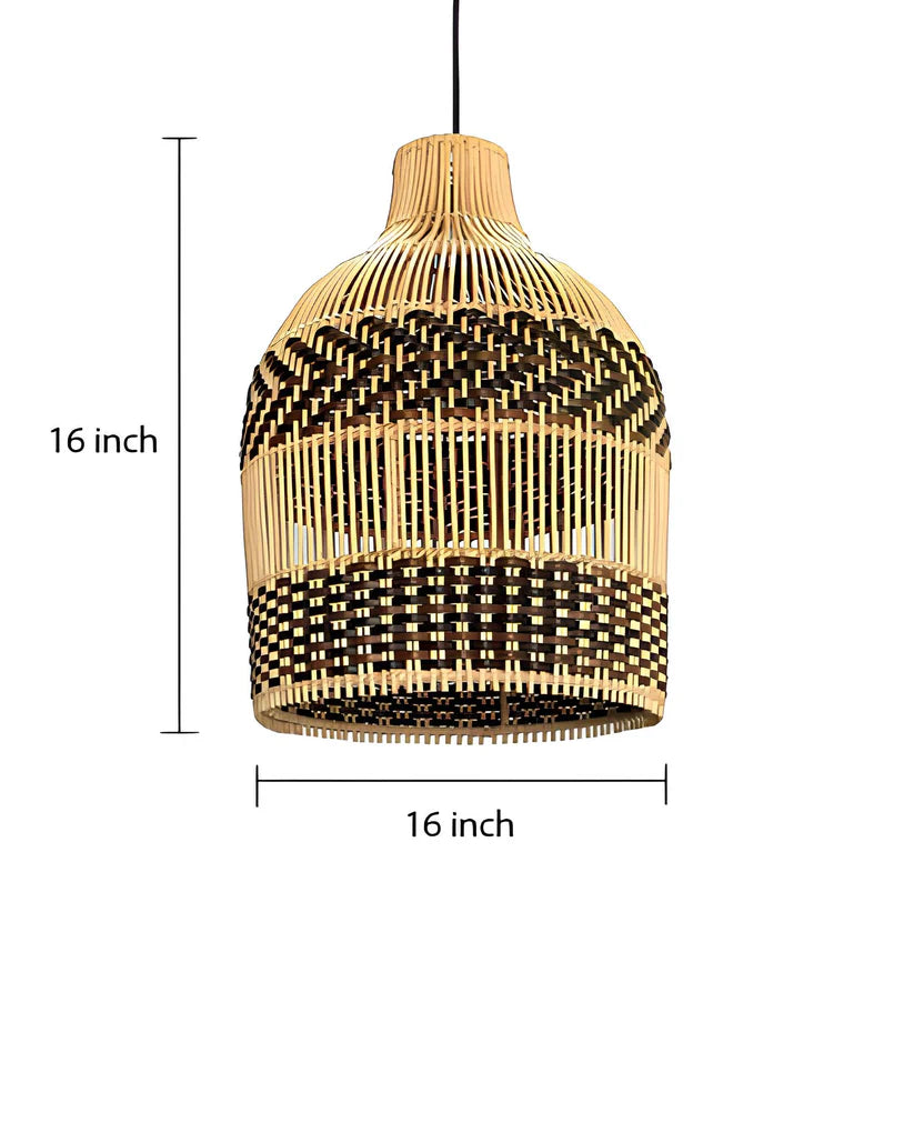 Bamboo Hanging Light for Kitchen | Cane Pendant Lamp - Iker