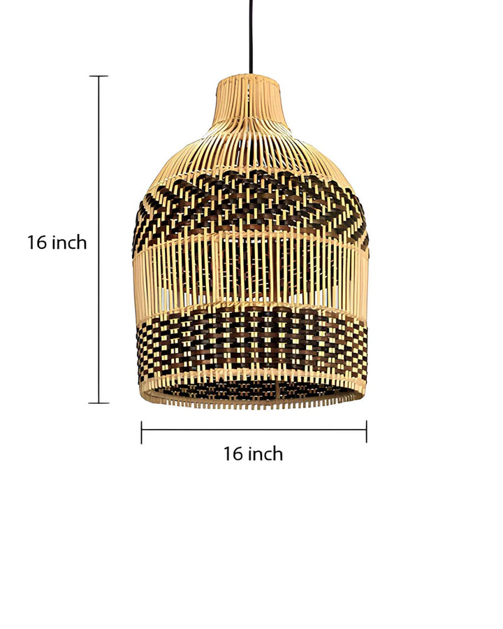 Bamboo Hanging Light for Kitchen | Cane Pendant Lamp - Iker