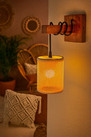 Rattan Wall Lamp for Living Room - Hazel