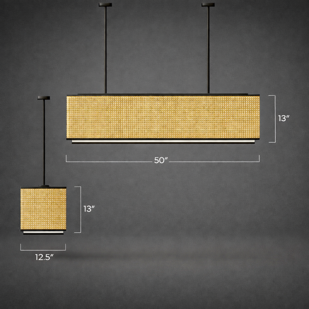 Bamboo Pendant Light for Living Room | Handmade Pendant Light - JEMMA by Luxury Rattan Handicrafts 