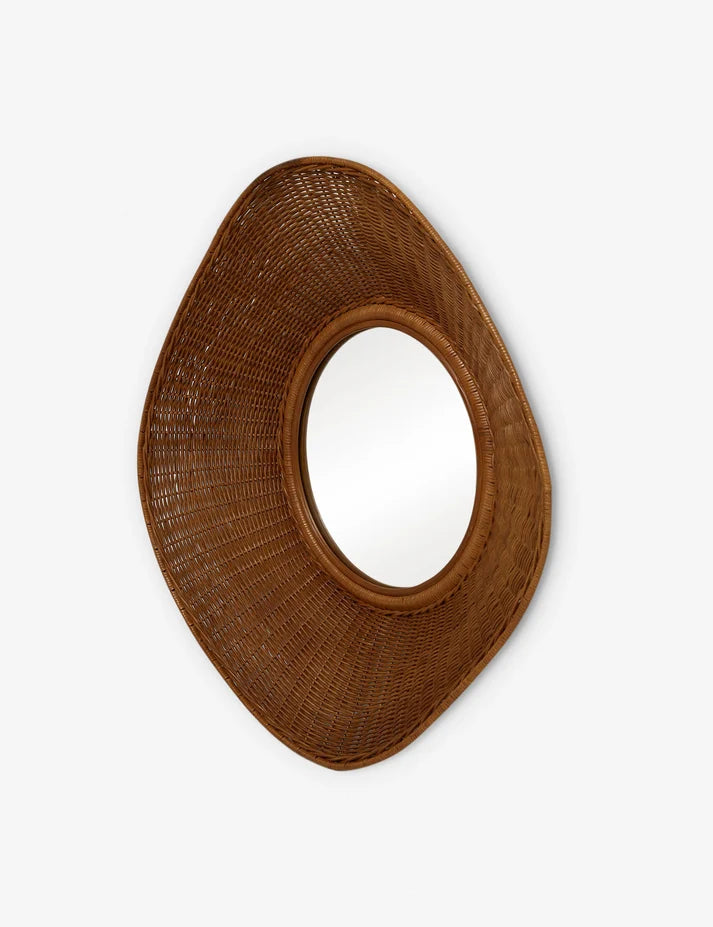 Rattan Wall Mirror for Living Room - Jerricston