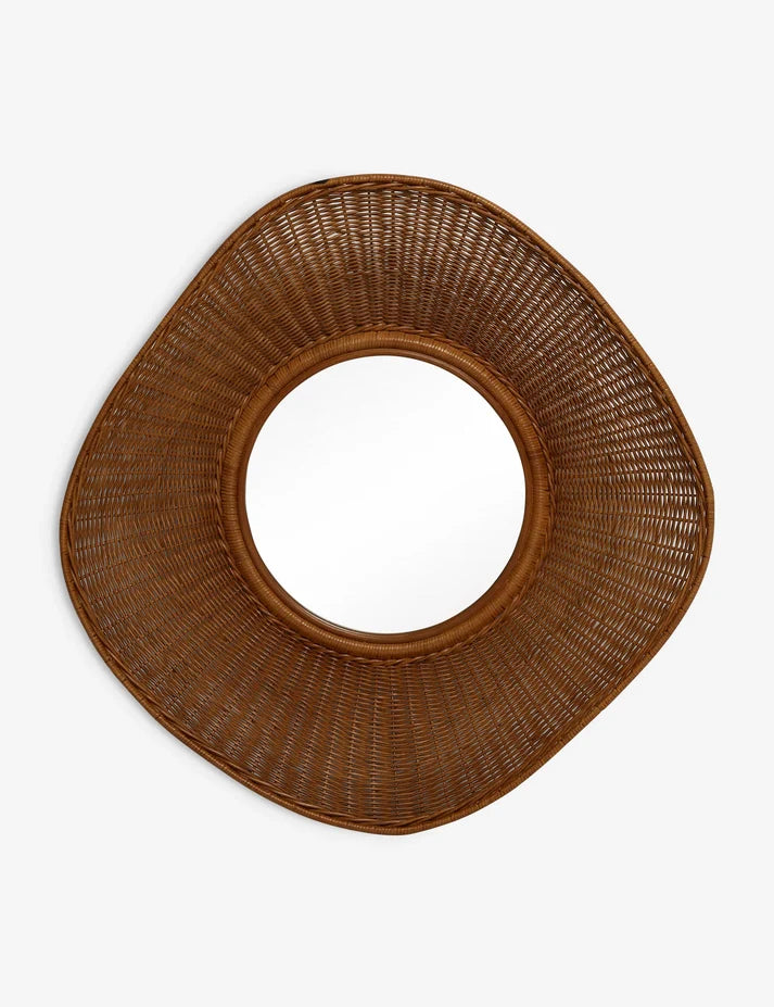 Rattan Wall Mirror for Living Room - Jerricston