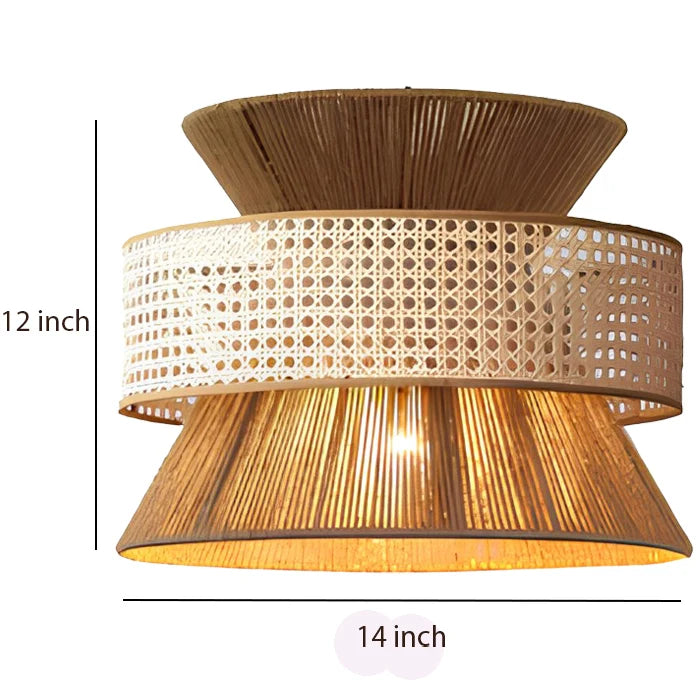 Rattan Hanging Light for Dining Room | Bamboo Pendant Lamp - Yorik