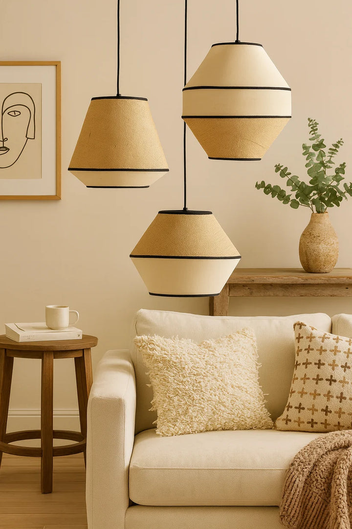 Japandi Hanging Light for Living Room | Modern Pendant Lamp - Rift