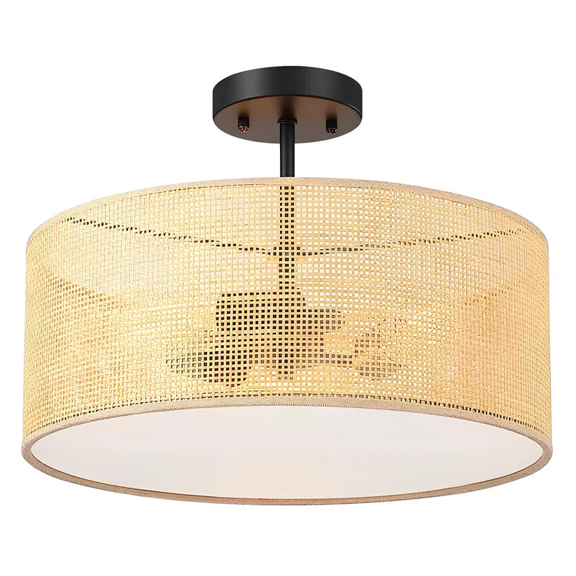 Wicker Pendant Light for Living Room - Saberiyas