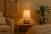 Rattan & Bamboo Table Lamp for Bedroom | Handmade - SUN
