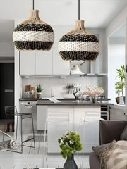 Bamboo Hanging Light for Bedroom | Cane Pendant Lamp - Orion
