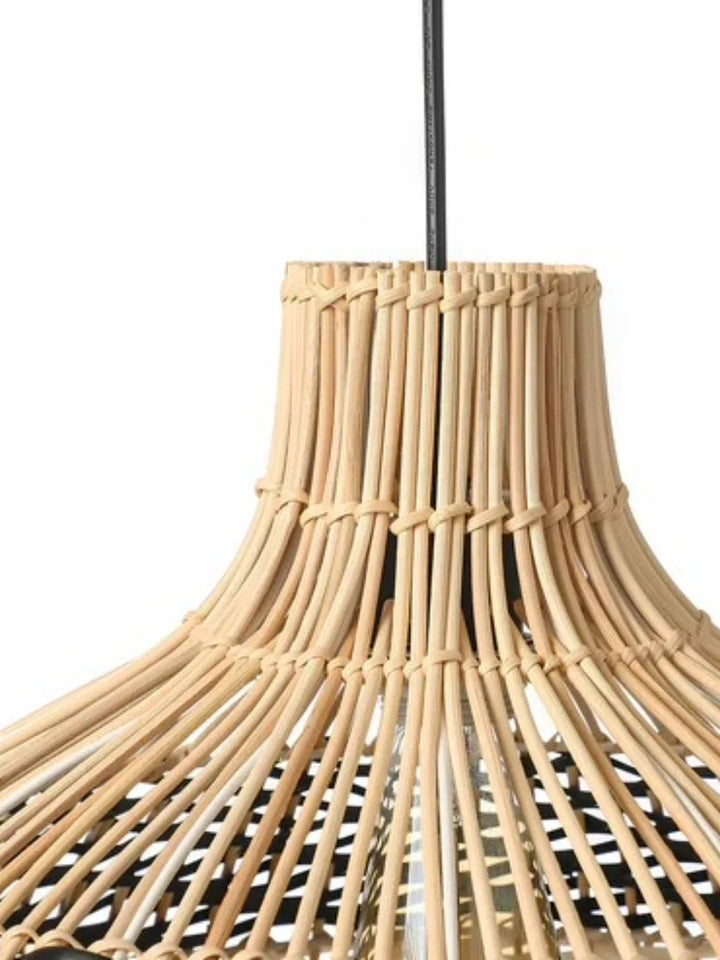 Bamboo Hanging Light for Bedroom | Cane Pendant Lamp - Orion