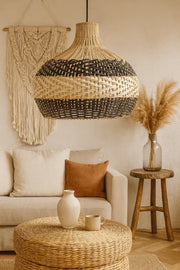 Bamboo Hanging Light for Bedroom | Cane Pendant Lamp - Orion