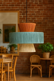 Bamboo Hanging Light for Living Room | Cane Pendant Lamp - Reid