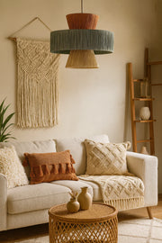 Bamboo Hanging Light for Living Room | Cane Pendant Lamp - Reid