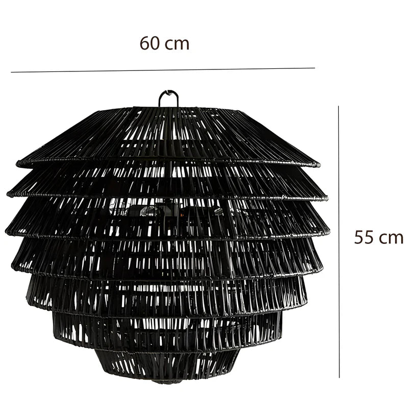 Bamboo Chandelier for Drawing Room | Cane Hanging Light - Beckett