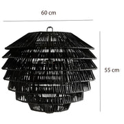 Bamboo Chandelier for Drawing Room | Cane Hanging Light - Beckett