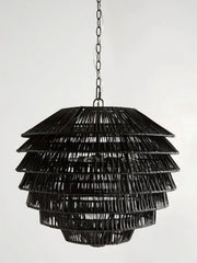 Bamboo Chandelier for Drawing Room | Cane Hanging Light - Beckett
