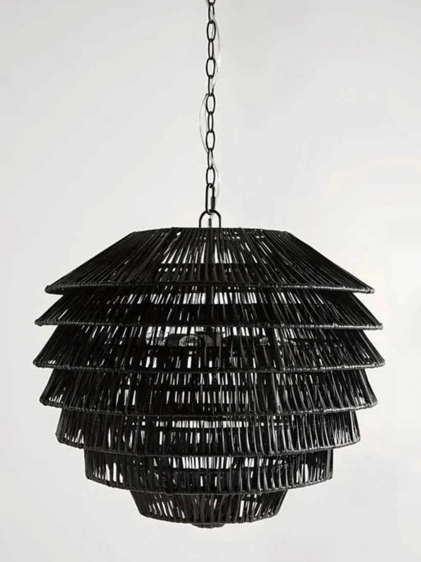 Bamboo Chandelier for Drawing Room | Cane Hanging Light - Beckett