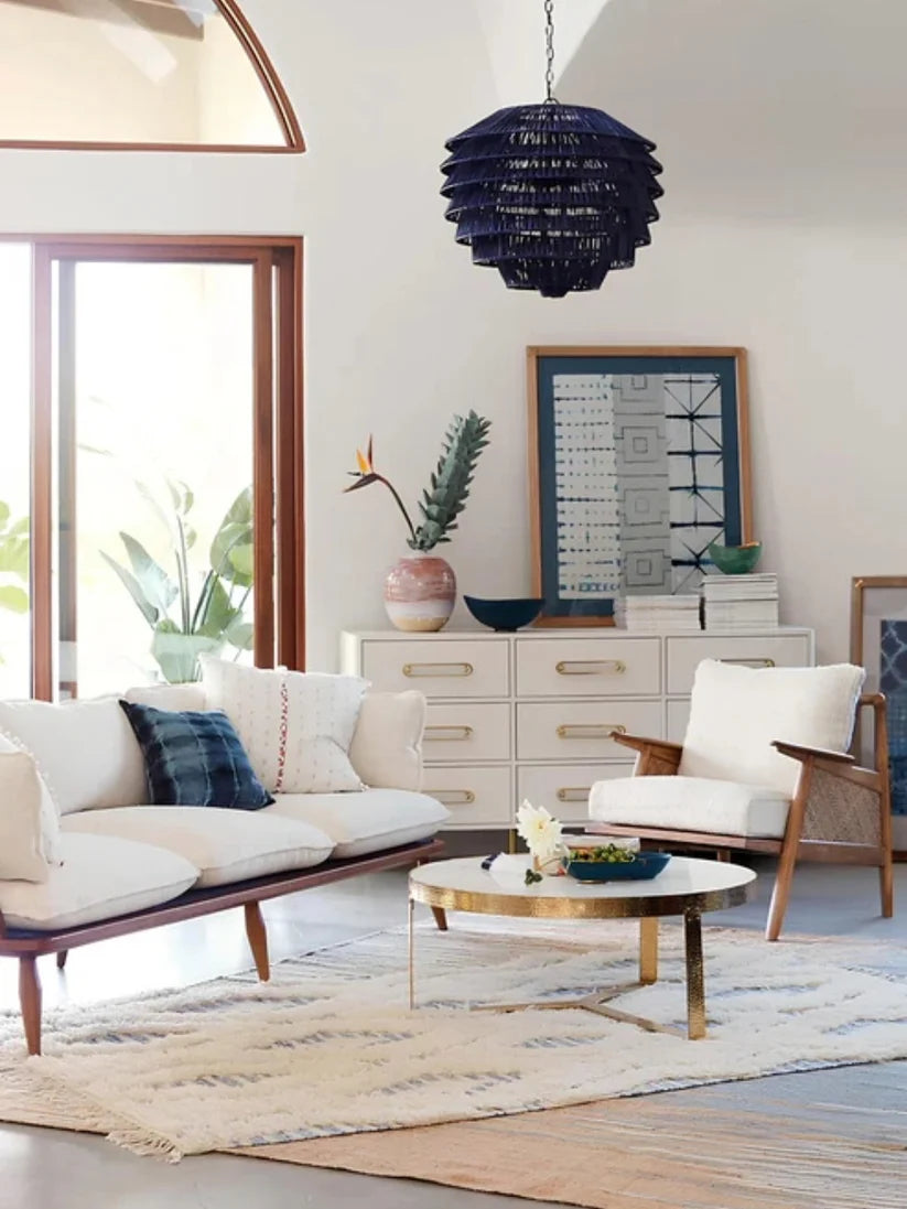 Bamboo Chandelier for Drawing Room | Cane Hanging Light - Beckett