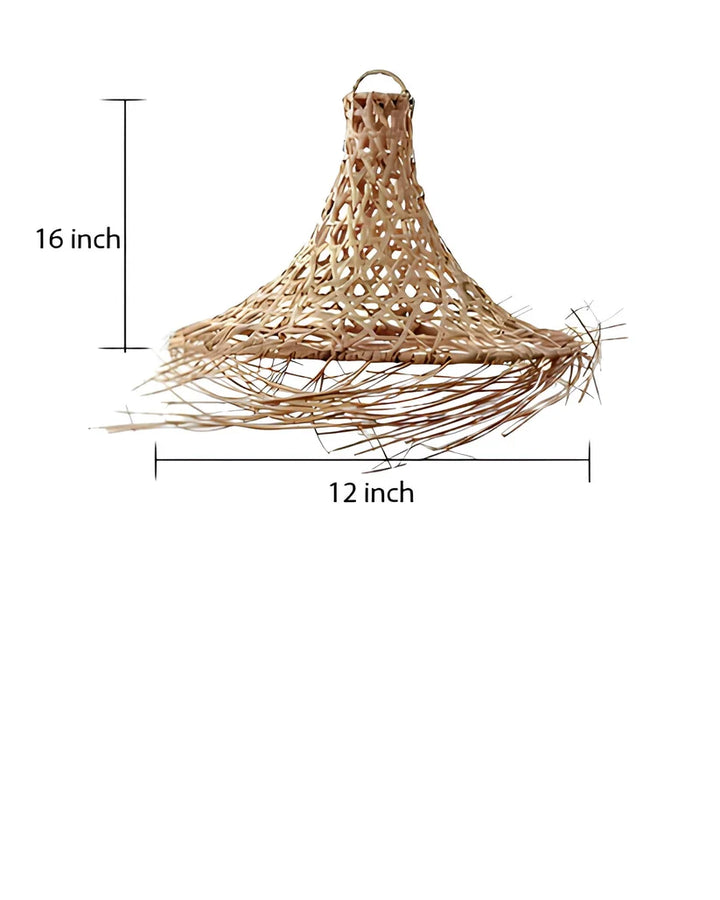 Wicker Hanging Light for Dining Room | Rattan Pendant Lamp - Rhydwen