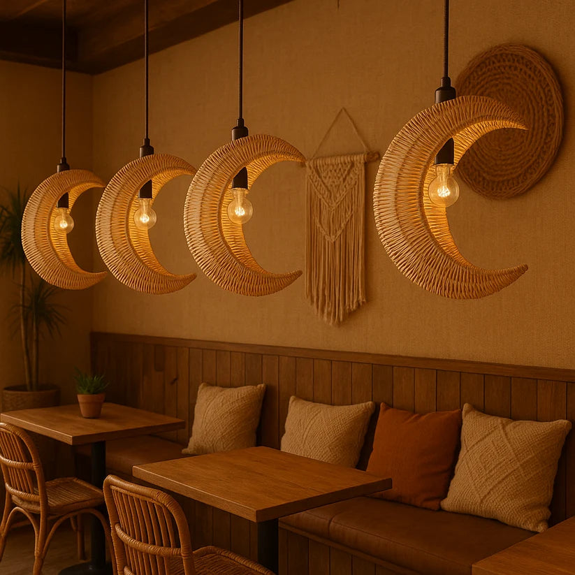 Wicker Hanging Light for Bedroom - Pryorson