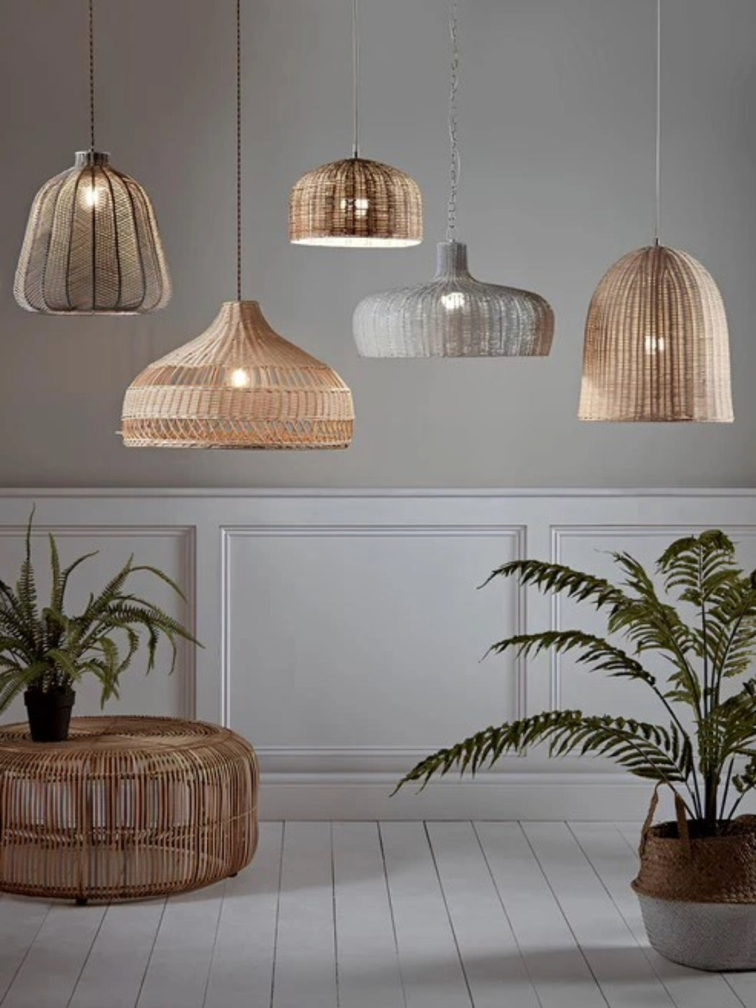 Bamboo Pendant Light for Living Room - Taara by Luxury Rattan Handicrafts 