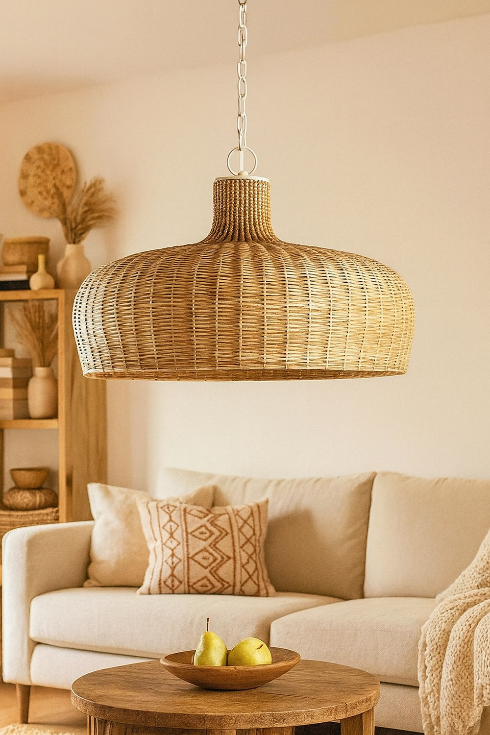 Bamboo Pendant Light for Living Room - Taara by Luxury Rattan Handicrafts 