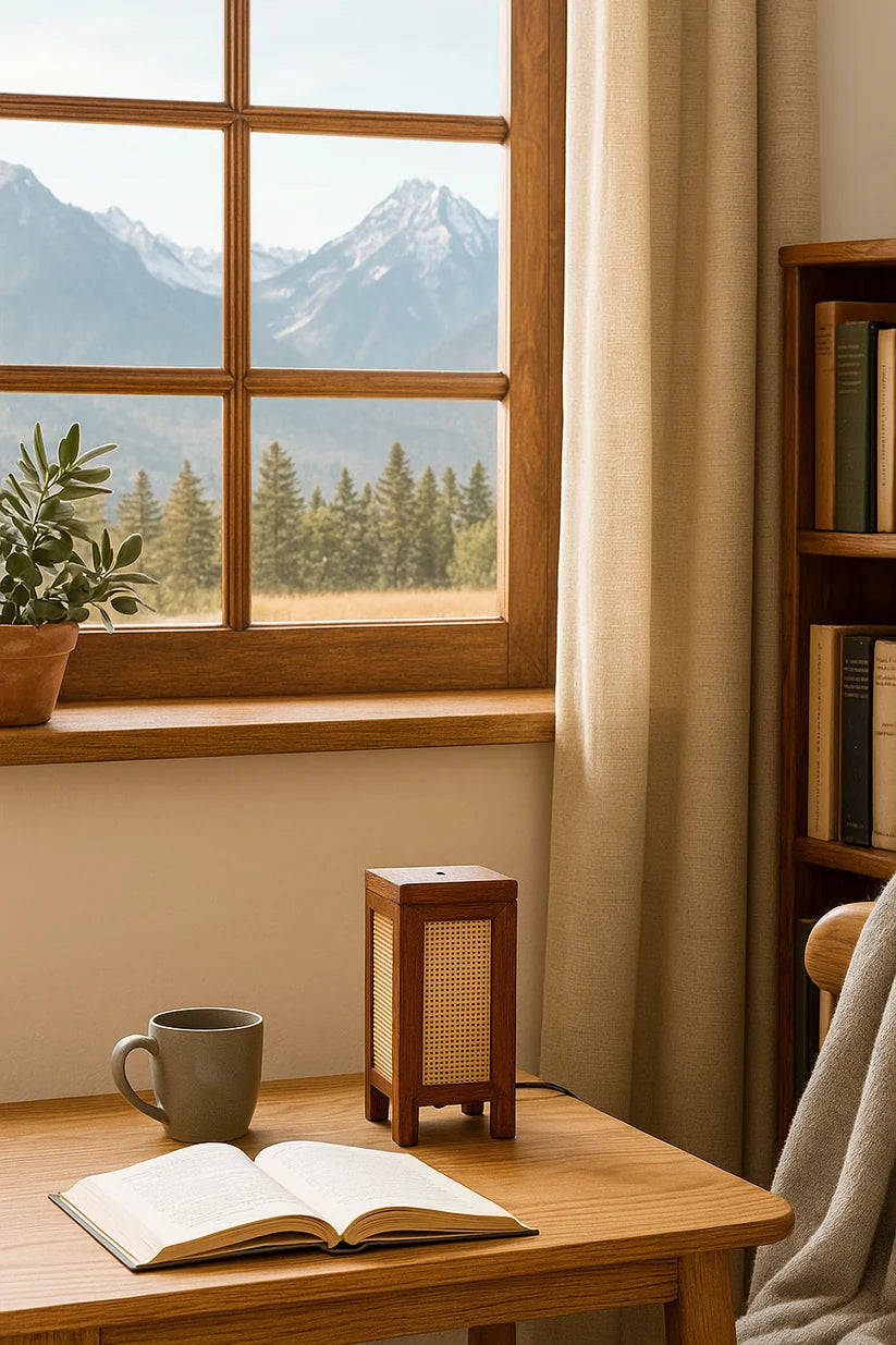 Bamboo Table Lamp for Living Room | Handmade Table Lamp - Merrick