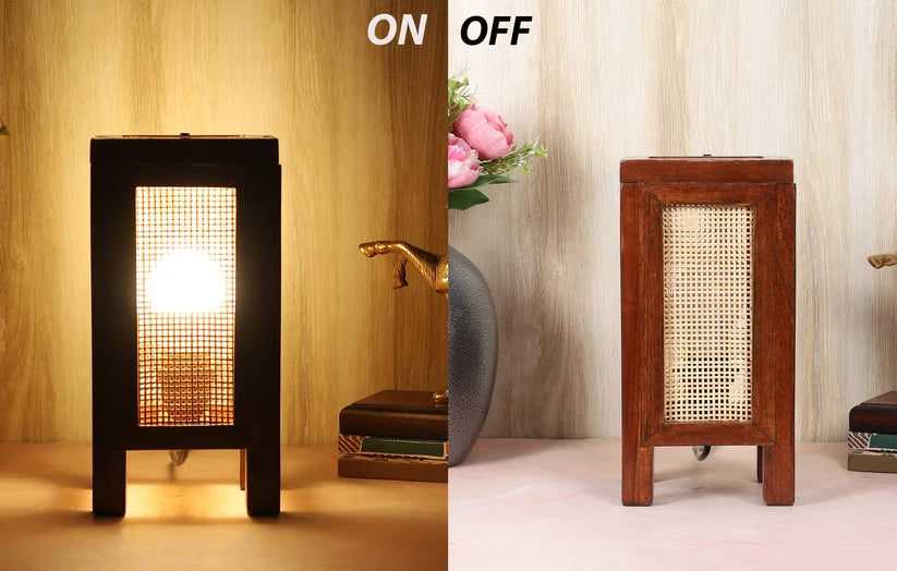 Bamboo Table Lamp for Living Room | Handmade Table Lamp - Merrick