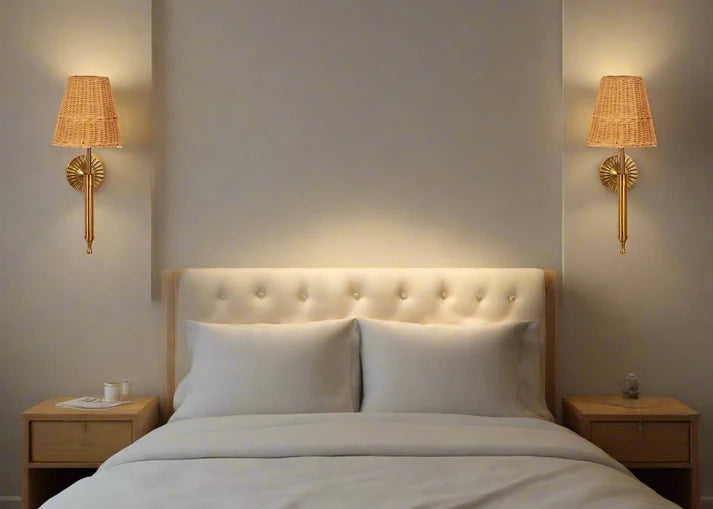 Rattan Wall Sconce for Kitchen | Wicker Wall Light - Steenholt