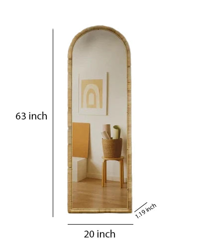 Rattan Floor Mirror for Living Room - Jessica