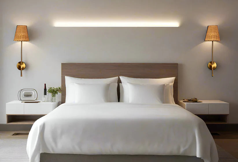 Cane Wall Lamp for Living Room | Bamboo Wall Light - Bram