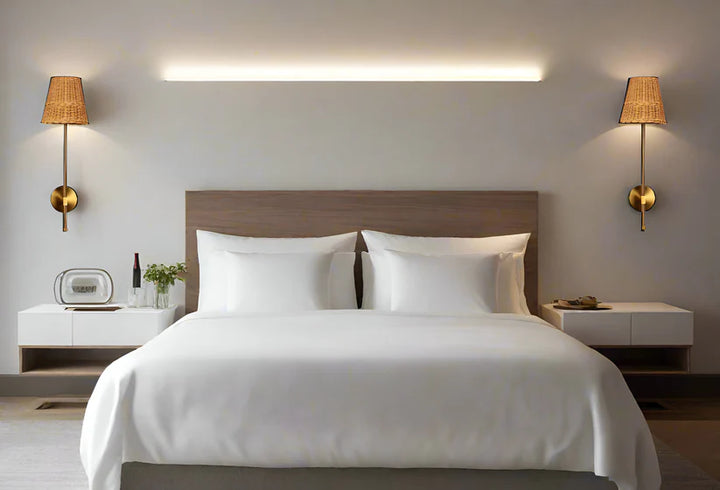 Cane Wall Lamp for Living Room | Bamboo Wall Light - Bram