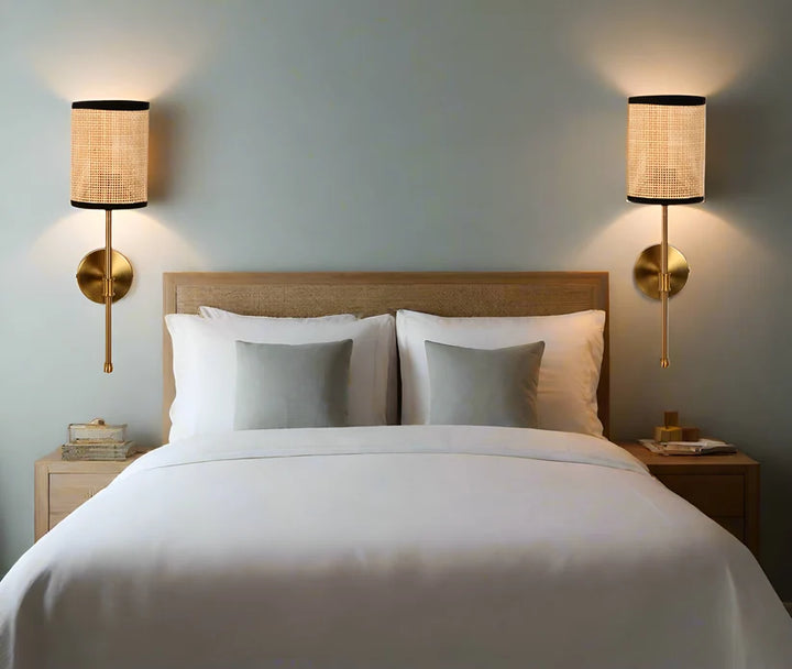 Bamboo Wall Light for Dining Room | Rattan Wall Sconce - Quinlan