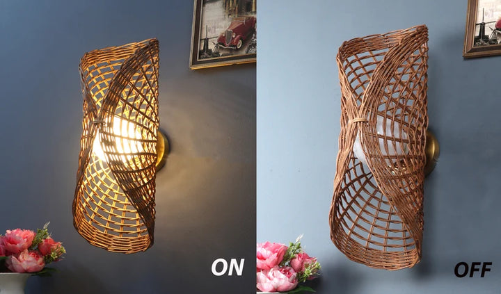 Wicker Wall Light for Living Room - Lilley