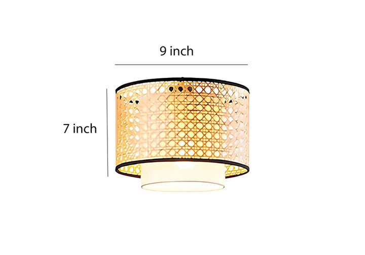 Wicker Hanging Light for Kitchen | Rattan Pendant Lamp - Ulyssen