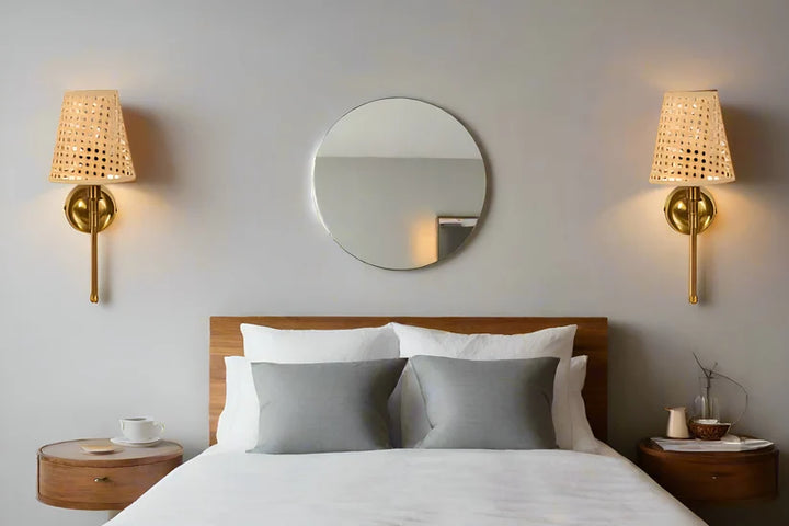Bamboo Wall Sconce for Dining Room | Rattan Wall Light - Xylo