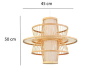Bamboo Hanging Light for Entryway | Rattan Ceiling Lamp - Ashby