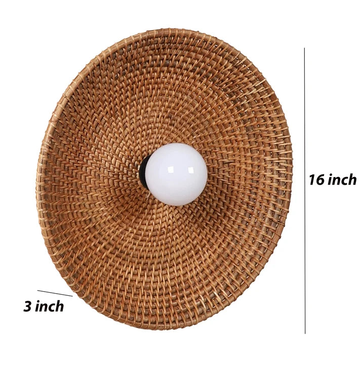 Rattan Wall Light for Kitchen | Cane Wall Sconce - Xerionfield