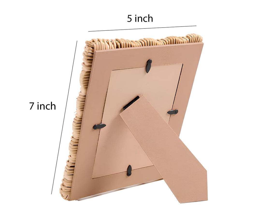 Rattan Photo Frame 4x6 Inch for Home - Yalen