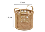 Rattan & Bamboo Planter for Living Room - Taara