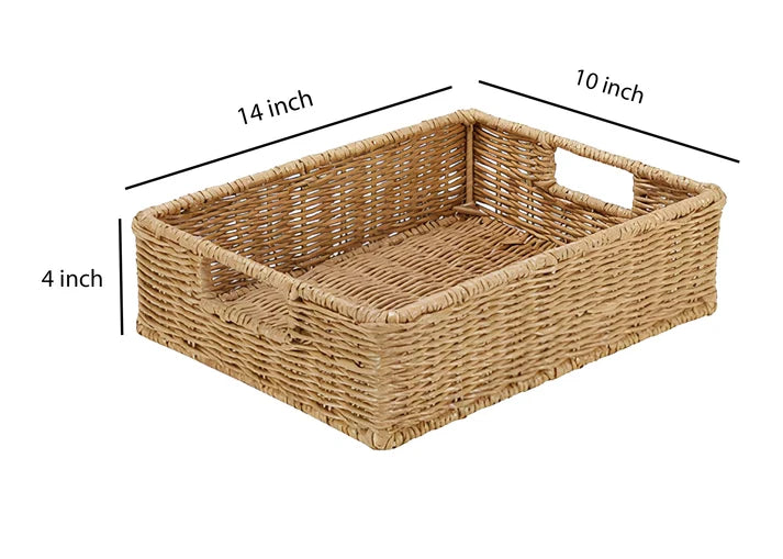Seagrass Storage Basket Set of 2 | Kauna Grass Wicker Organizer - Nylan